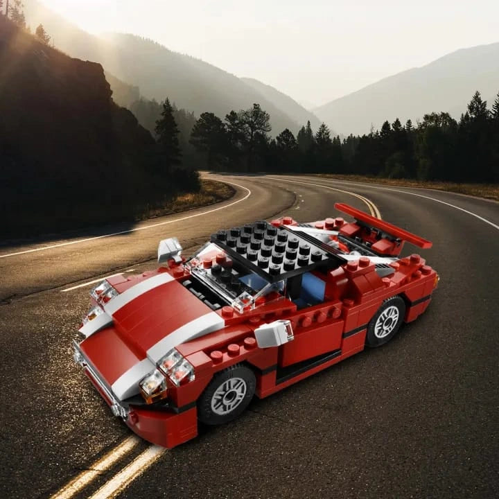 Red car change building blocks