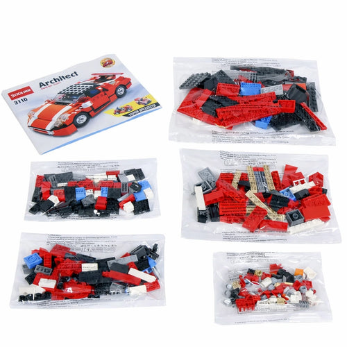 Red car change building blocks