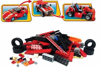 Red car change building blocks