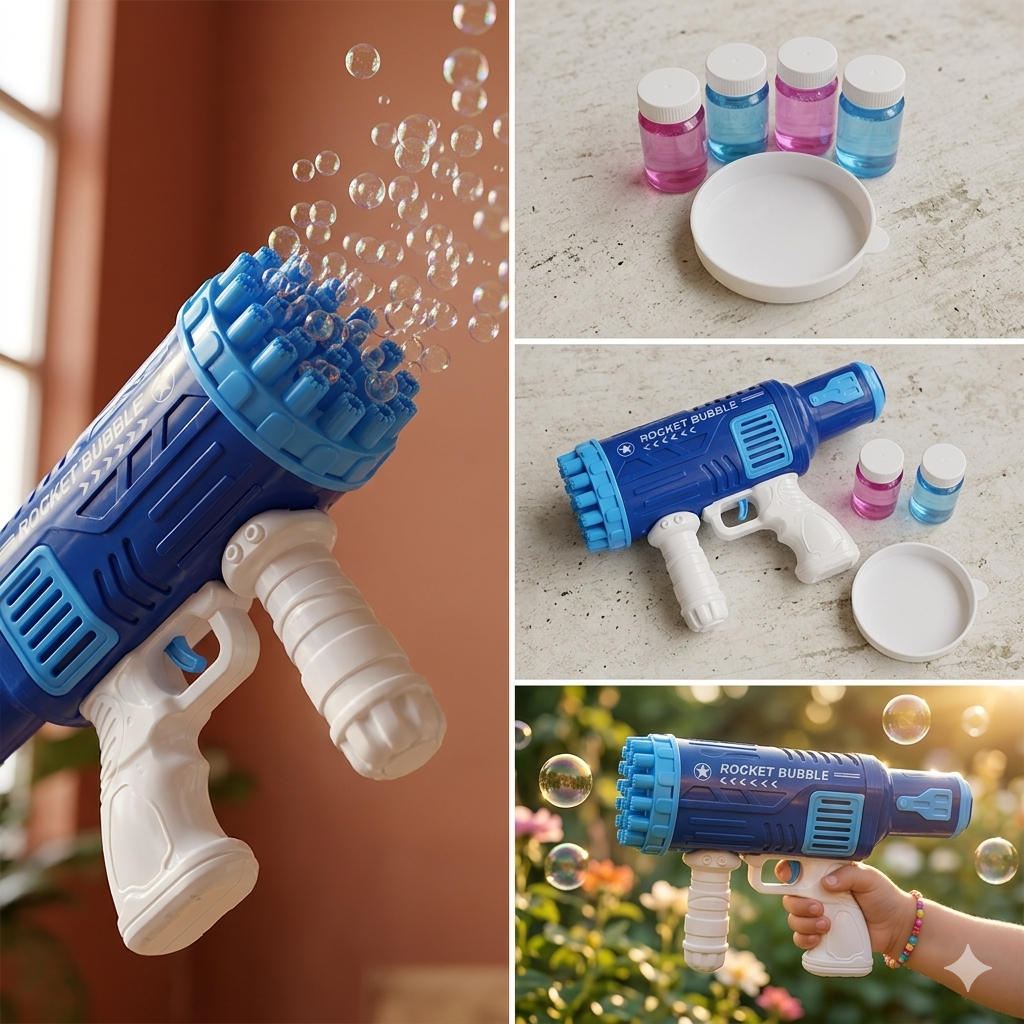 Bubble Gun With 25 Holes-