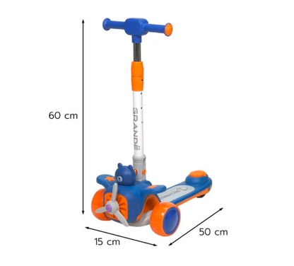 3-in-1 Foldable 3-Wheel Kids Scooter
