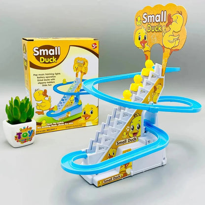 Small Ducks Climbing Stairs