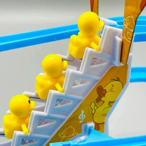 Small Ducks Climbing Stairs