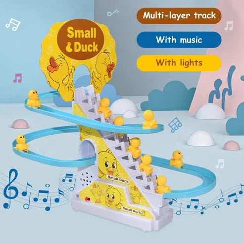 Small Ducks Climbing Stairs