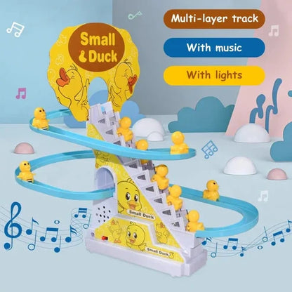 Small Ducks Climbing Stairs