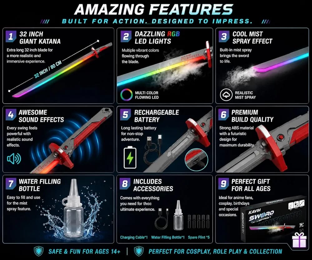 Sword dazzling spray