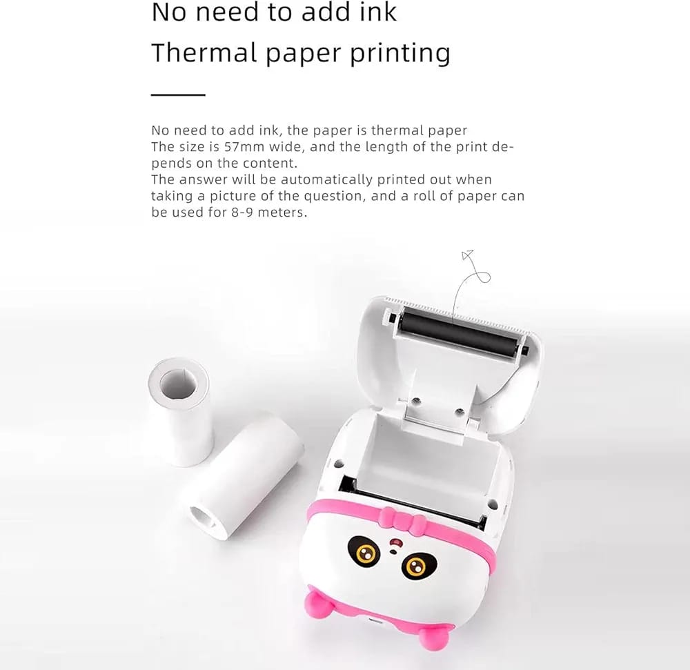 Mini printer panda face