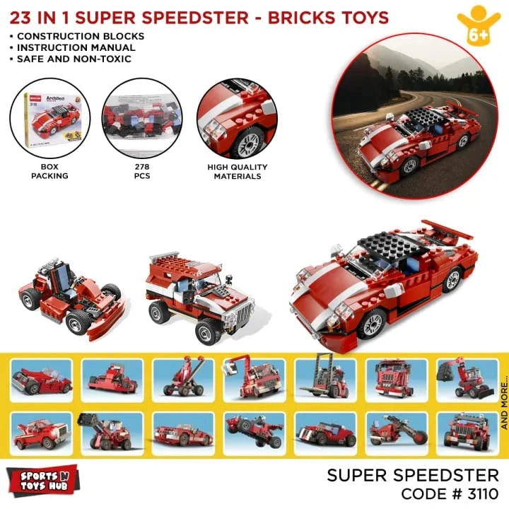 Red car change building blocks