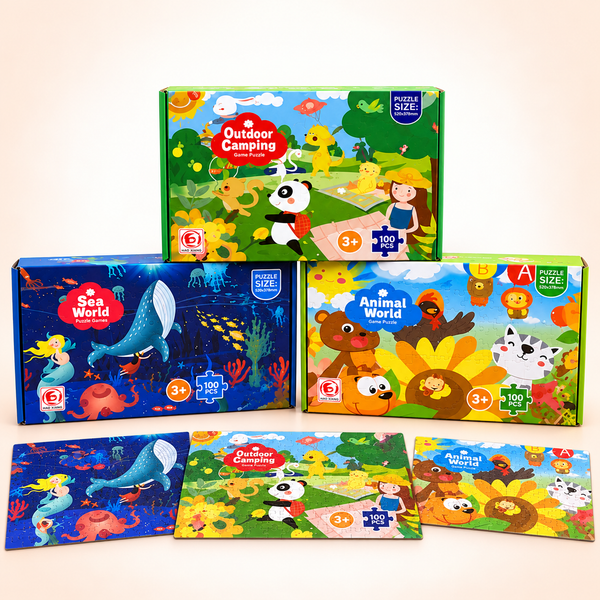 100-Piece Jigsaw Puzzle – Assorted Designs