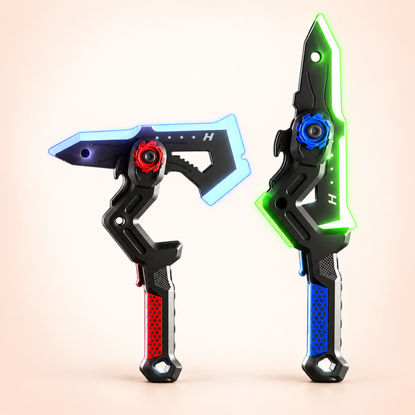 Transforming LED Axe & Sword with Spray – 2-in-1