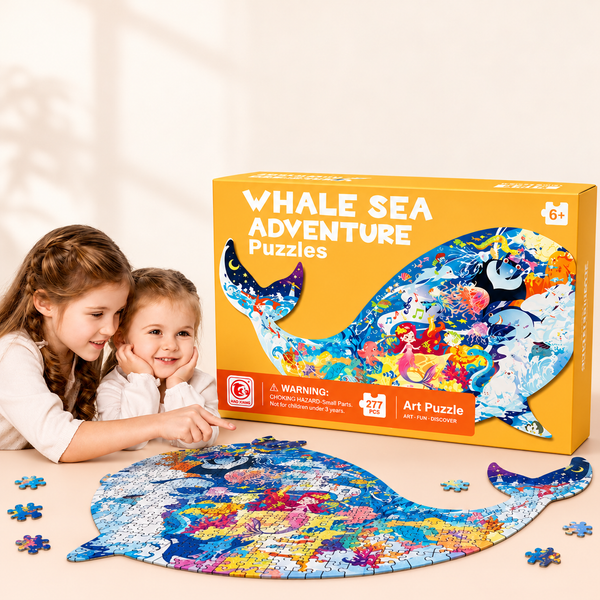 Whale Sea Adventure Shaped Puzzle – 277 Pieces