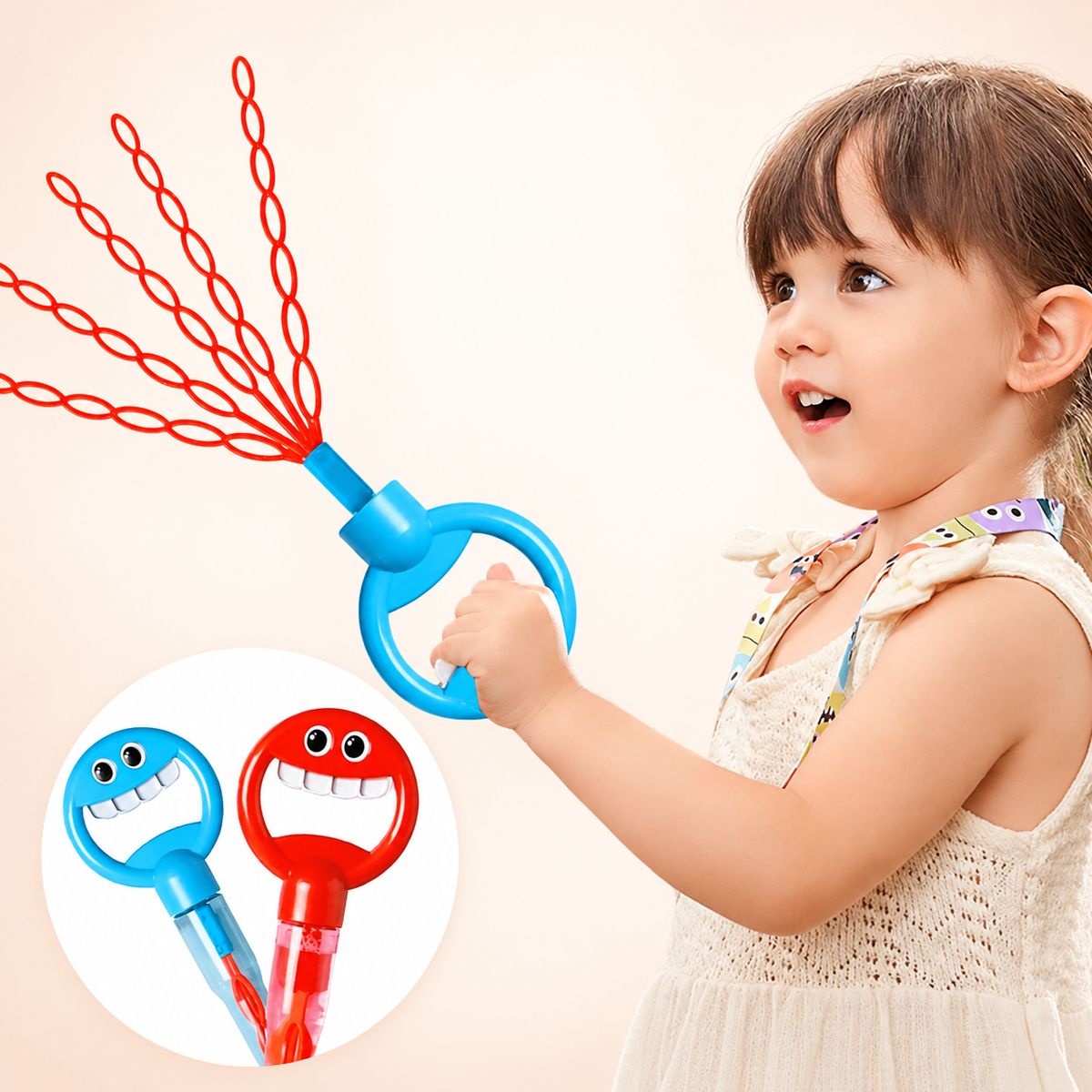 Smiling Face Bubble Wand – 32 Holes