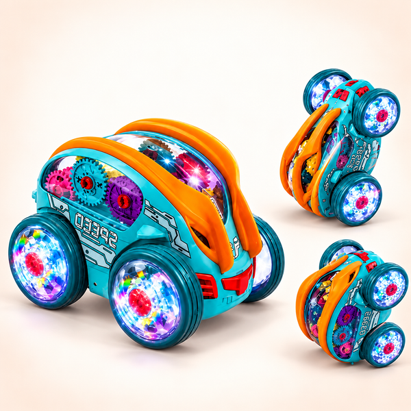 360° Gear Stunt Car with LEDs & Music