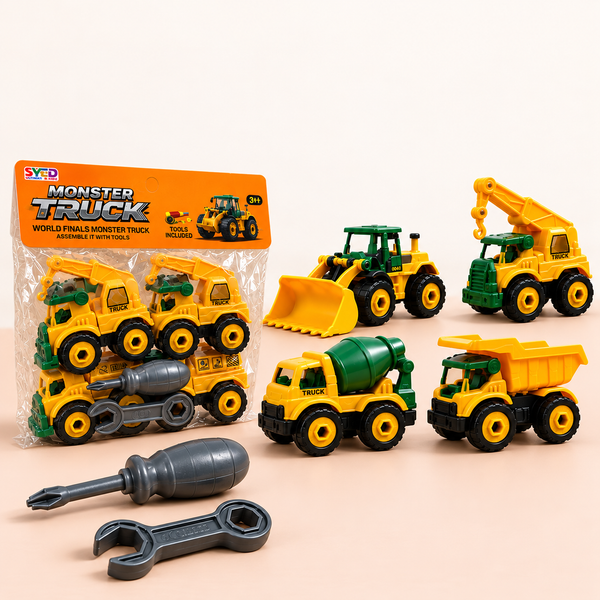 Construction Truck & Tool Play Set – 4-in-1