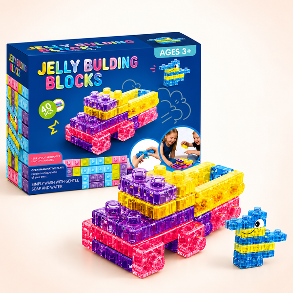 Transparent Jelly Building Set – 40 Pieces