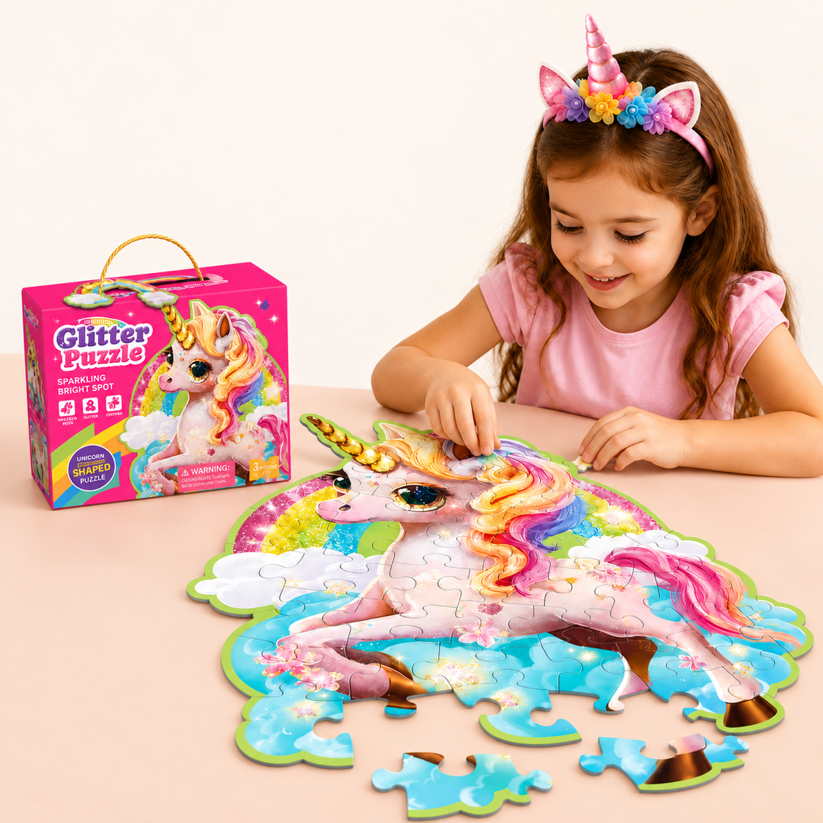 Glitter Unicorn Jigsaw Puzzle – 45 Pieces