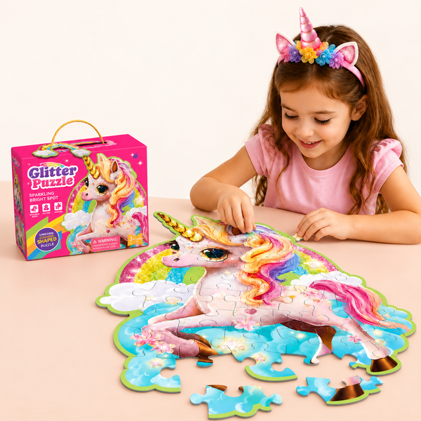 Glitter Unicorn Jigsaw Puzzle – 45 Pieces