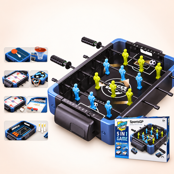 Football, Basketball & Table Tennis Game Set – 5-in-1