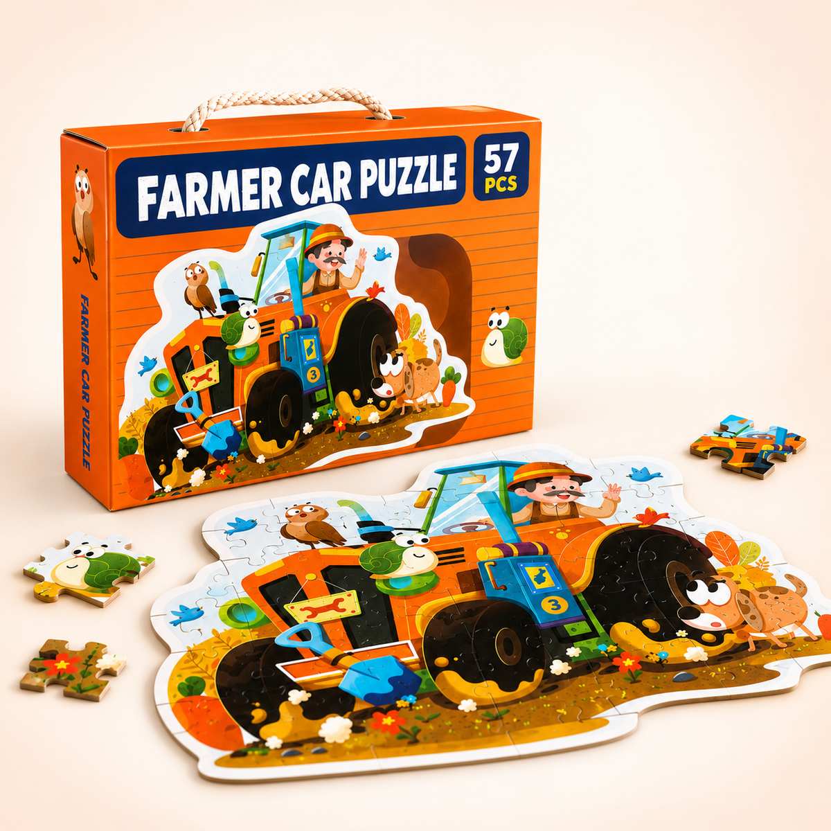 Farmer Car Jigsaw Activity Puzzle – 57 Pieces
