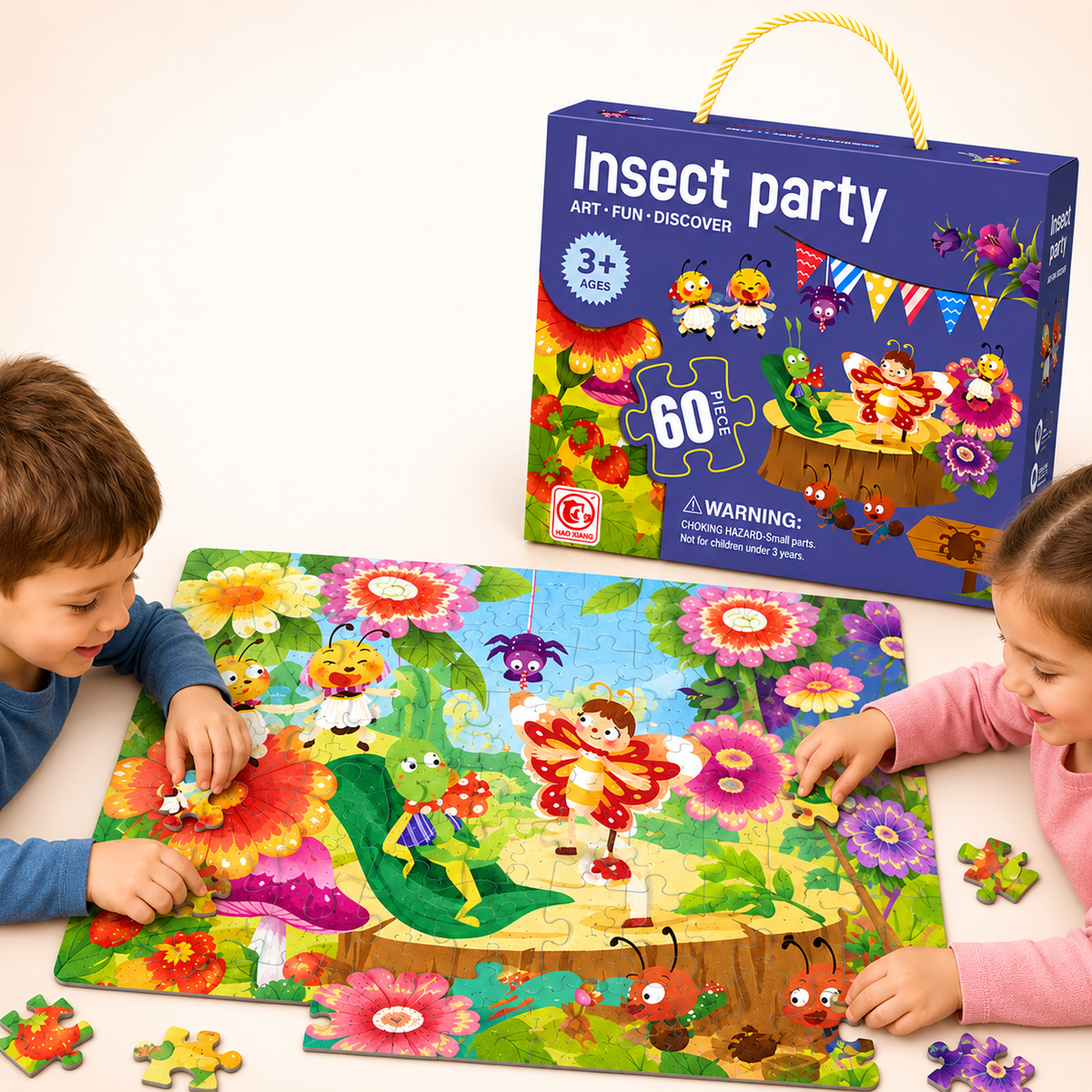 Insect Party Jigsaw Activity Puzzle – 60 Pieces