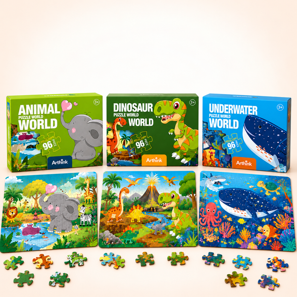 Animal Jigsaw Activity Set – 96 Pieces, Assorted