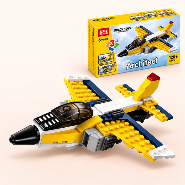 Architect Airplane Building Set – 3-in-1, 130 Pieces
