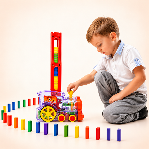 Domino-Laying Toy Train