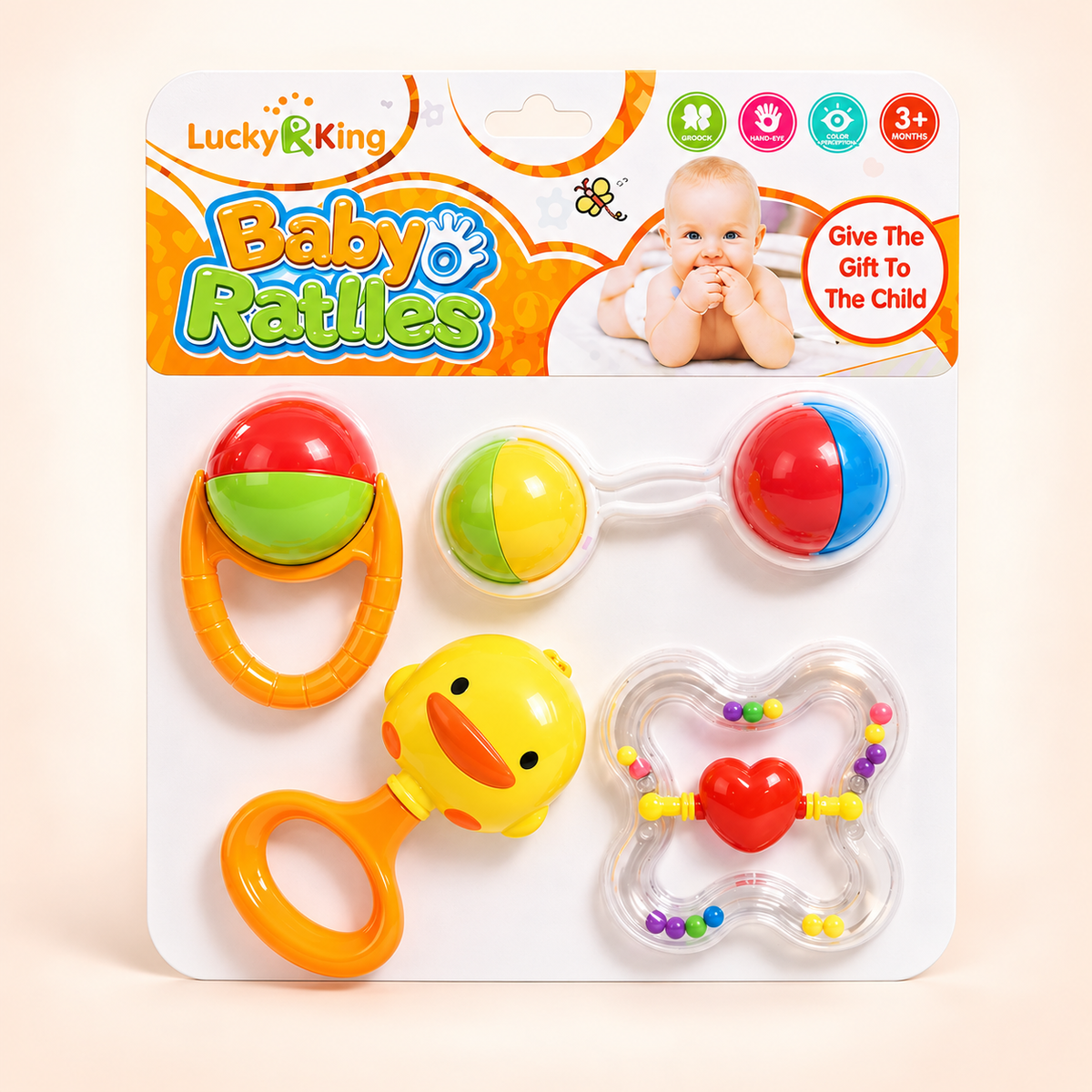 Baby Hand-Rattle Collection – 4 Pieces