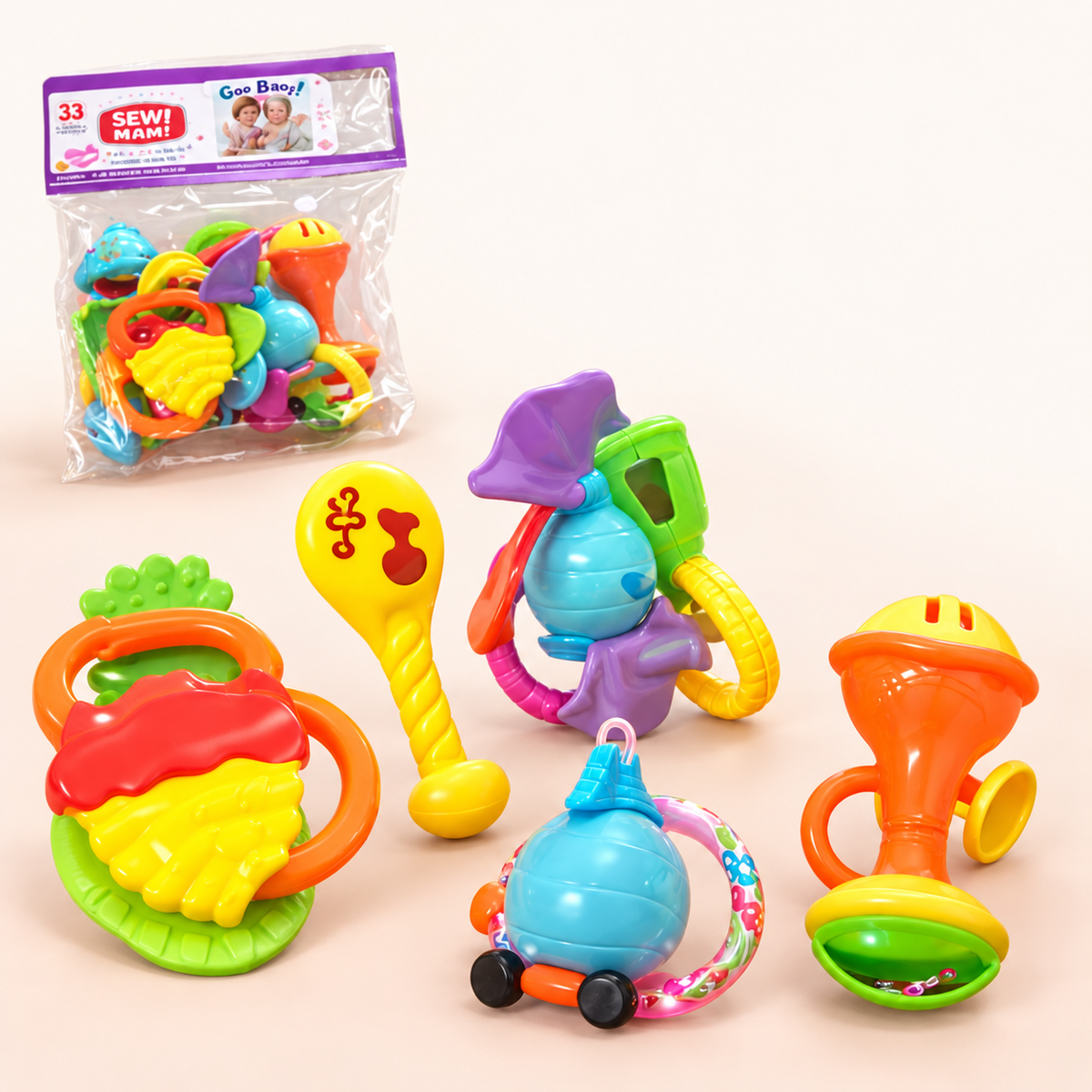 Colourful Musical Rattle Activity Set