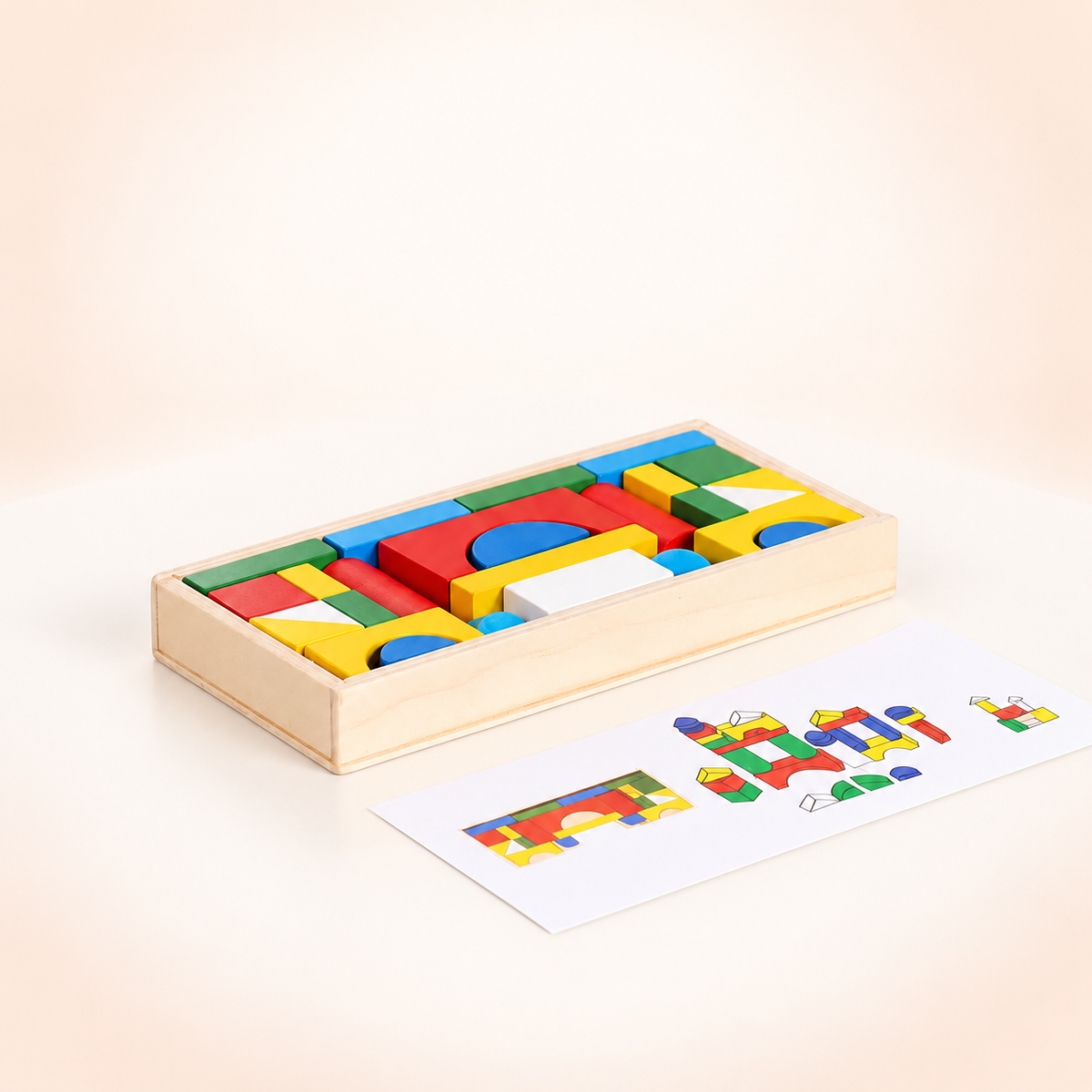 Wooden Construction Blocks – 26 Pieces