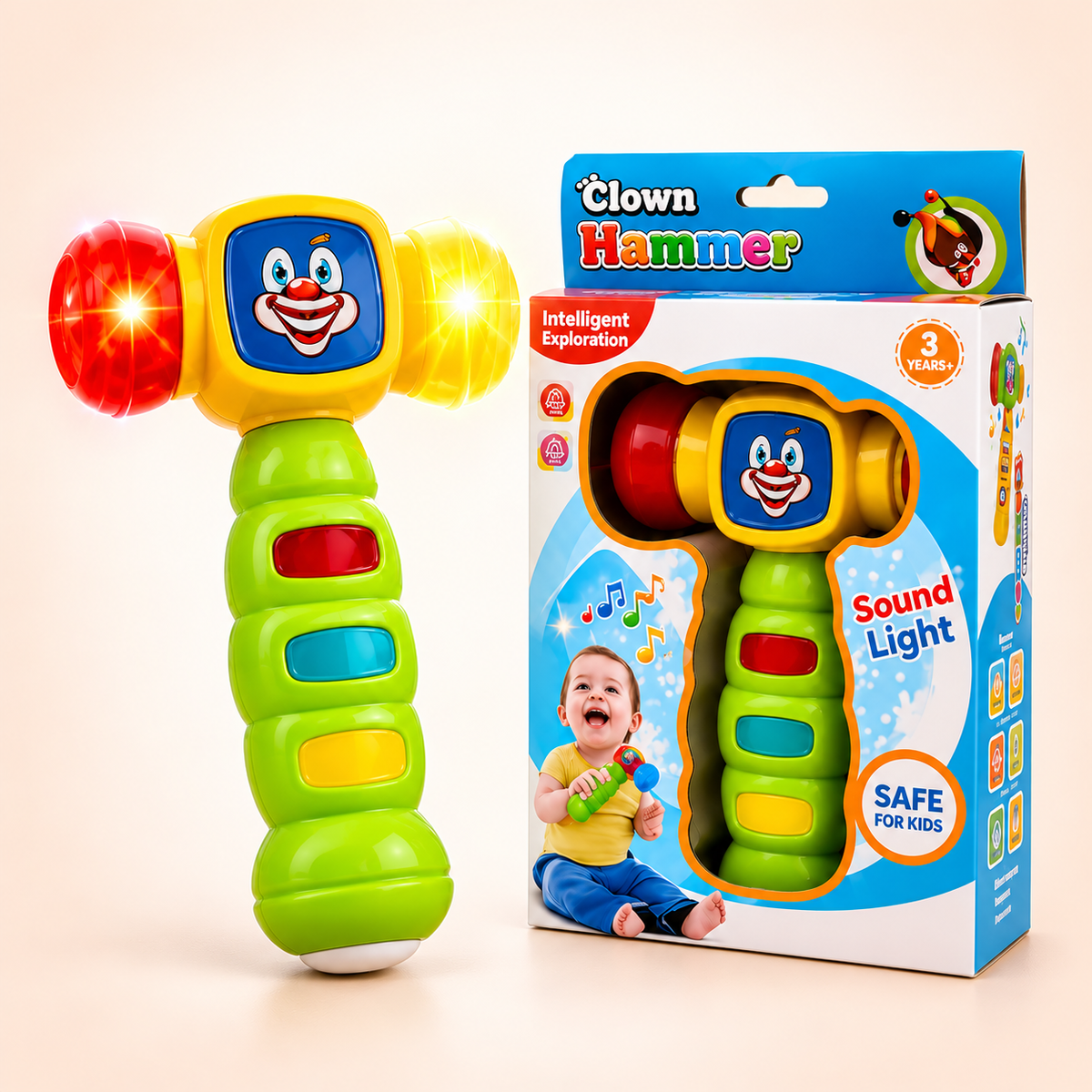 Light-Up Clown Hammer Game