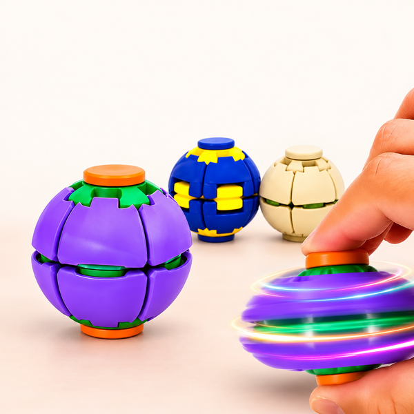 3D-Printed Press & Spin Fidget Ball – Assorted Colour