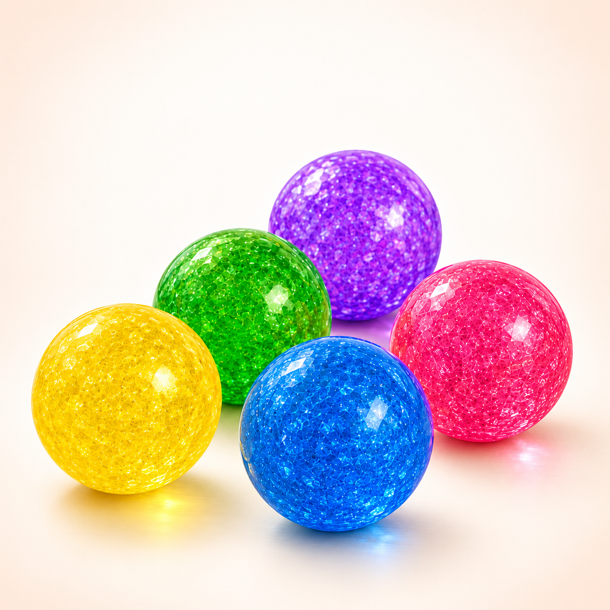 Glitter-Filled Rubber Play Ball