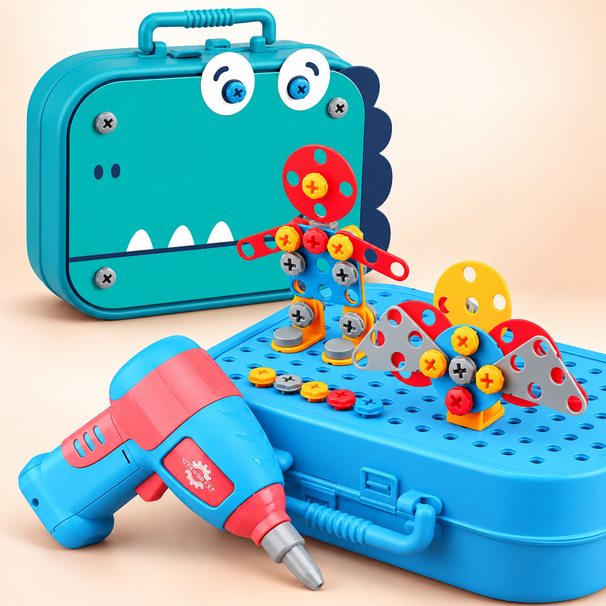 3D Space Drill & Screw Construction Case – 232 Pieces