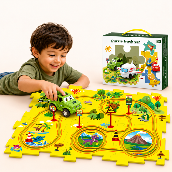 Puzzle Racer Railway & Track Car Set