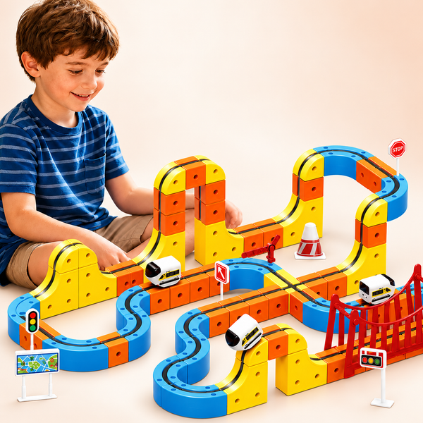 Magnetic Rail & Electric Train Set – 67 Pieces