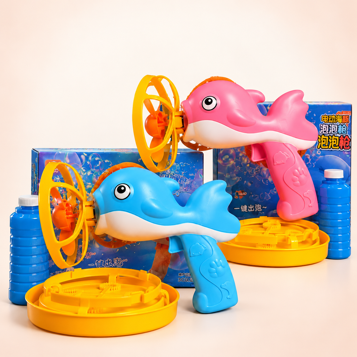 Dolphin Bubble Blaster with Refill – Assorted Colour