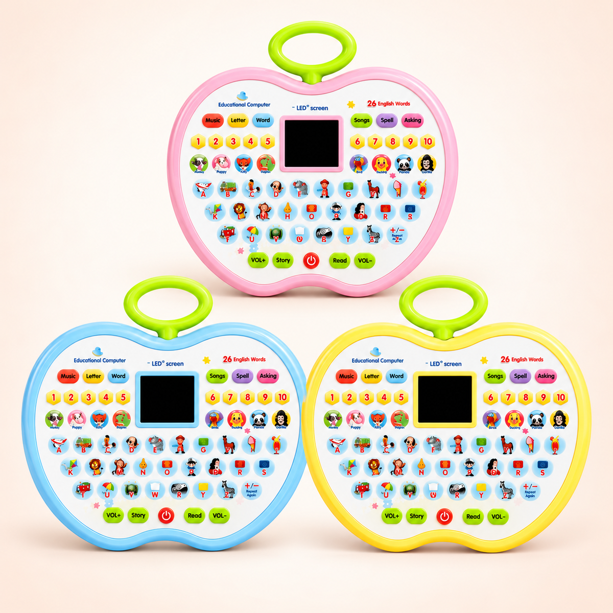 Apple-Shaped Learning Laptop Toy