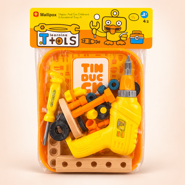 Battery-Powered Toy Drill & Pretend Tool Set