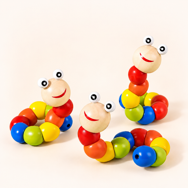 Wooden Twist & Bend Caterpillar Toy
