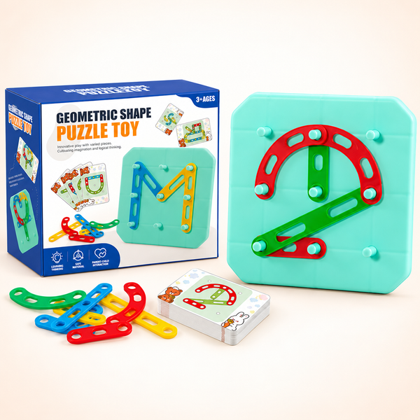 Geometric Shape-Matching Activity Puzzle
