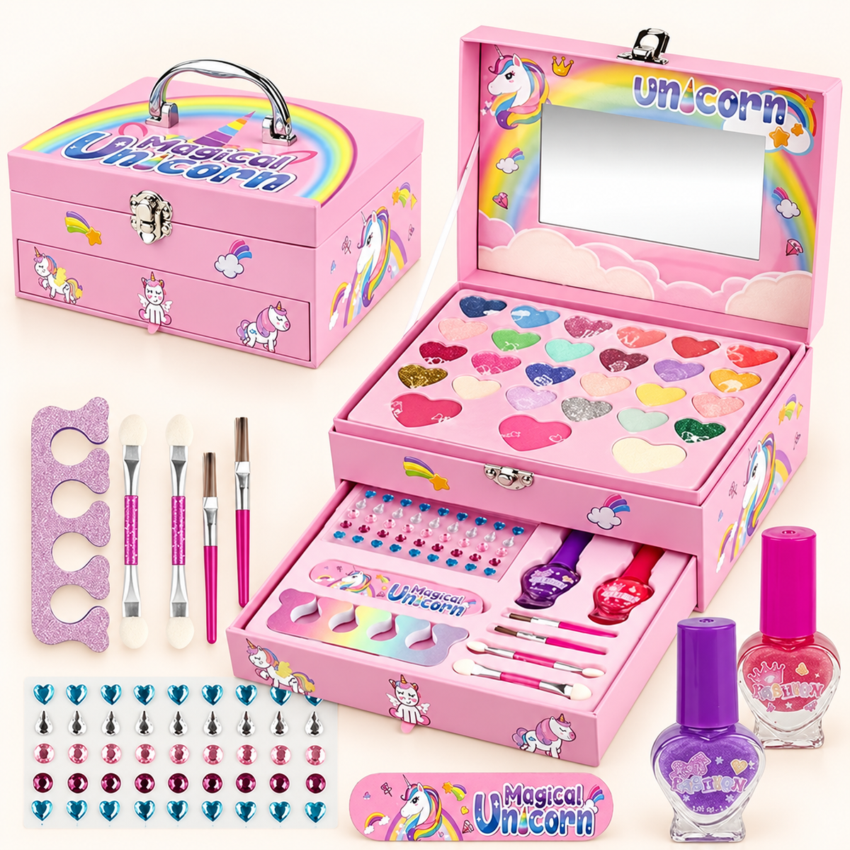 Unicorn Pretend Cosmetic Makeup Play Kit