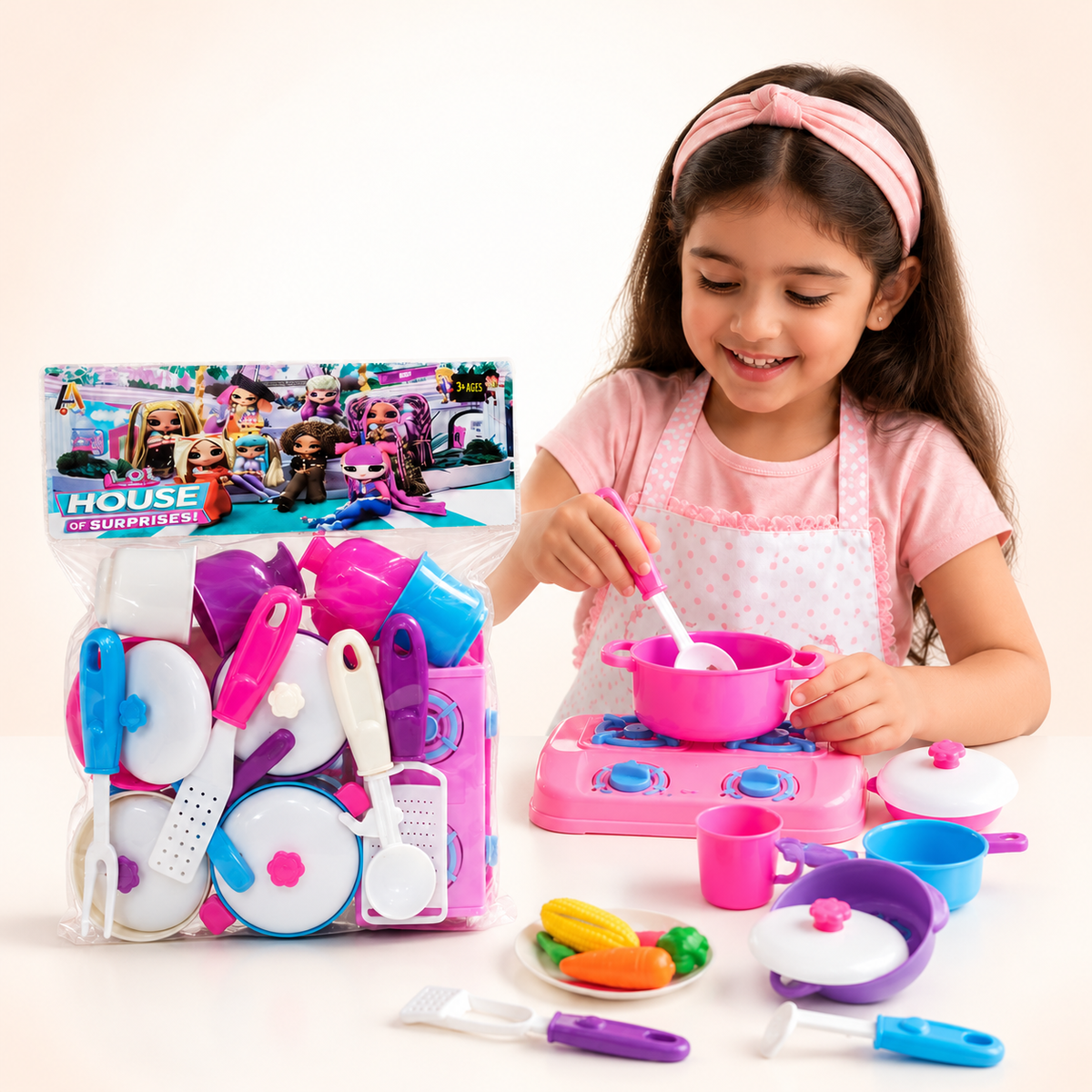 Happy Cooking Pretend Kitchen Set – Assorted