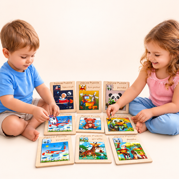 Wooden Puzzle Activity Boards – Assorted Designs